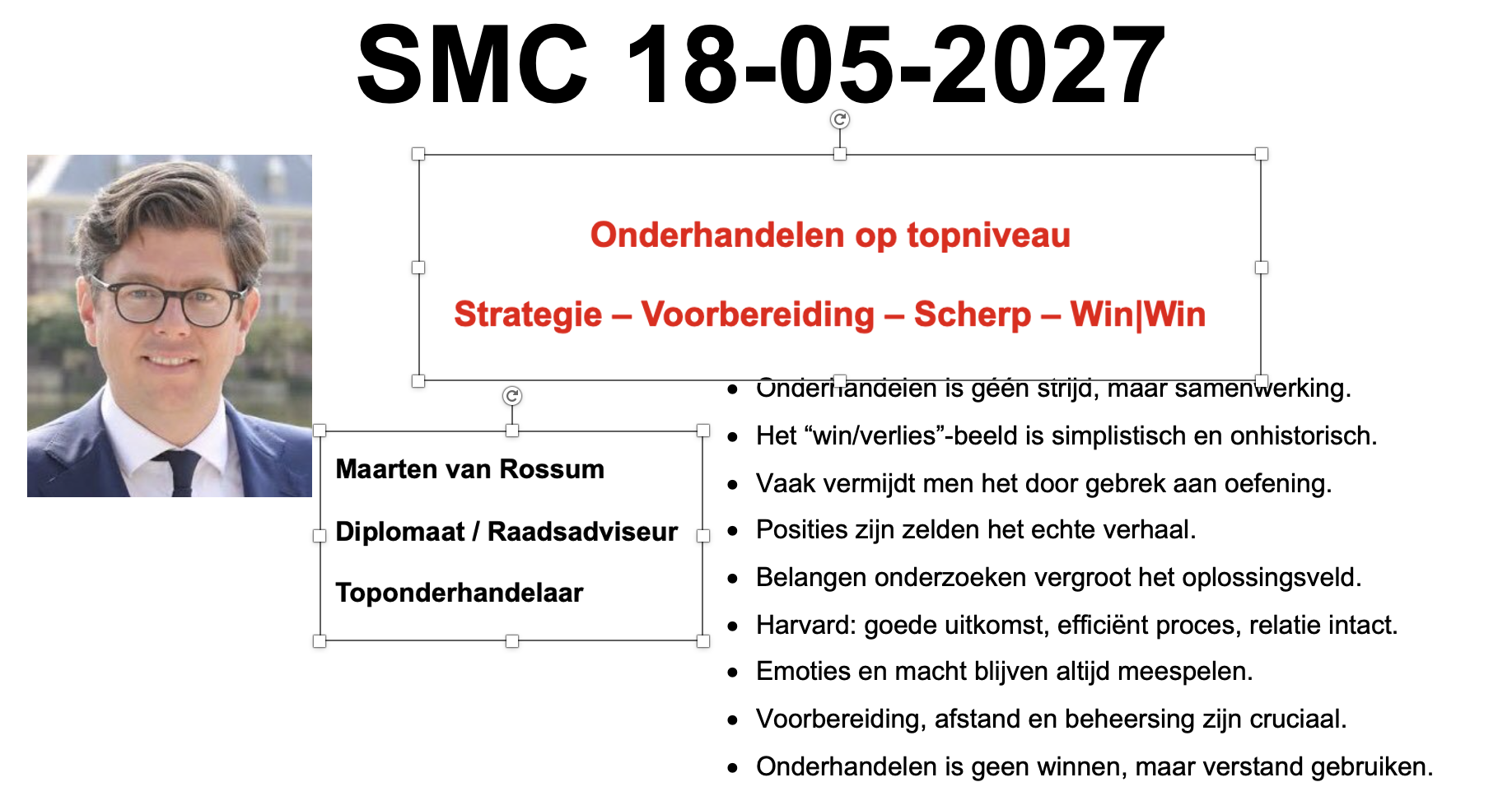 Onderhandelen op topniveau