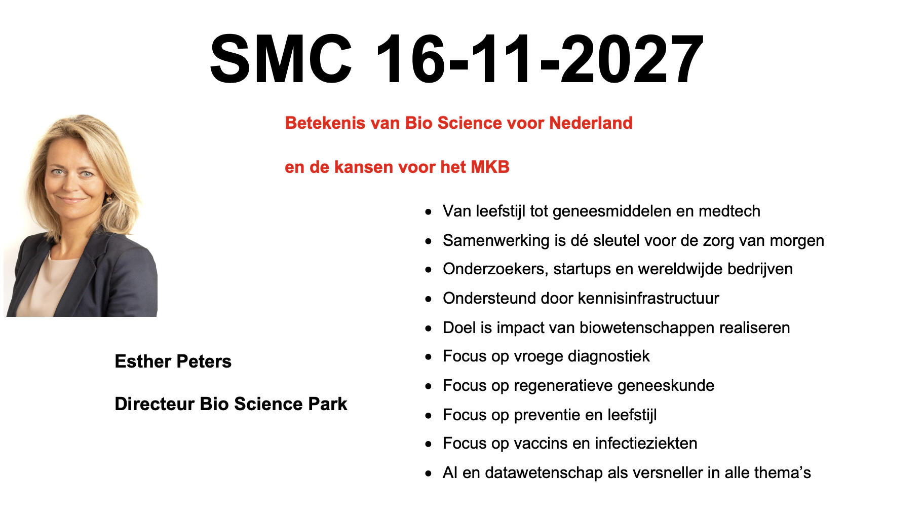 Betekenis van Bio Science voor Nederland